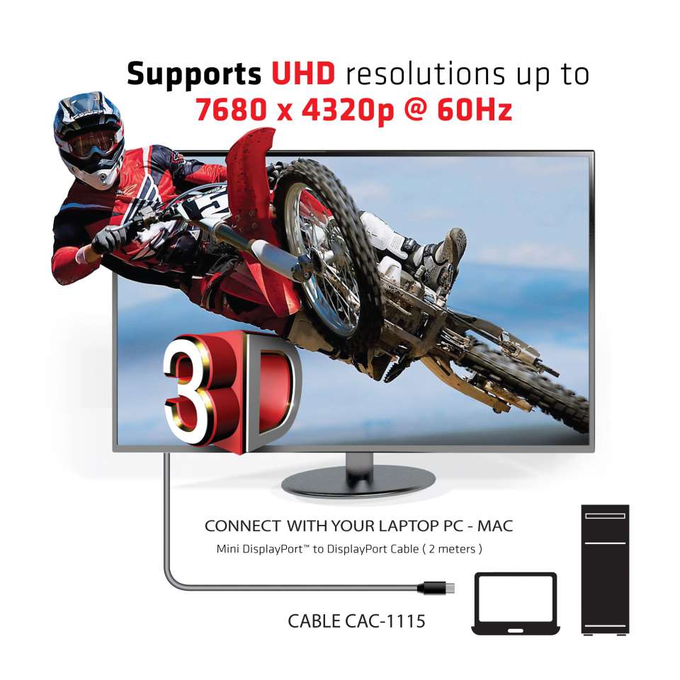 Club 3D MiniDisplayPort auf DisplayPort 1.4