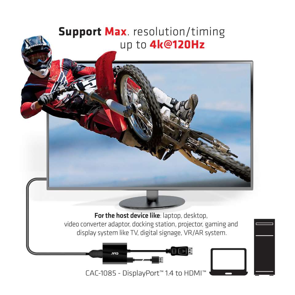 Club 3D DisplayPort 1.4 auf HDMI Adapter