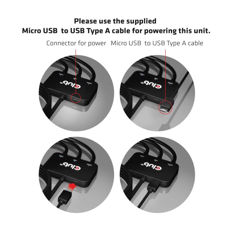 Club 3D Adapter USB-C/HDMI/Mini-DP auf HDMI 