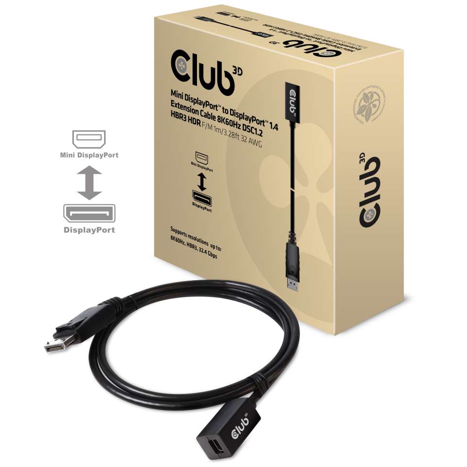 Club 3D Mini DisplayPort-Verlängerungskabel - 1m