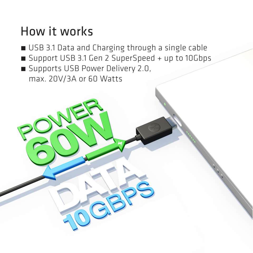 Club 3D USB 3.1 Typ-C auf Typ-A Kabel - 1 m