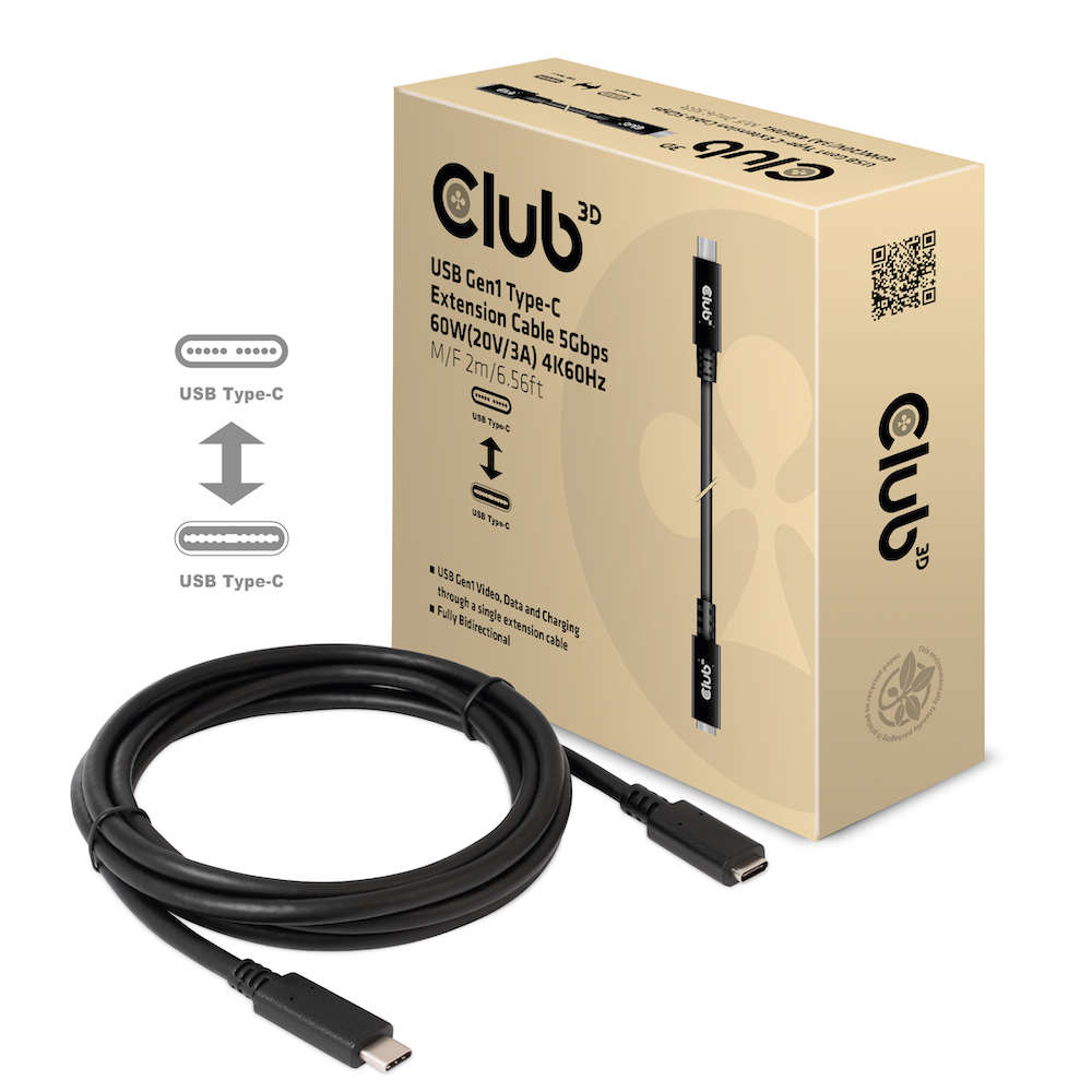 Club 3D USB-C Verlängerungskabel - 2m