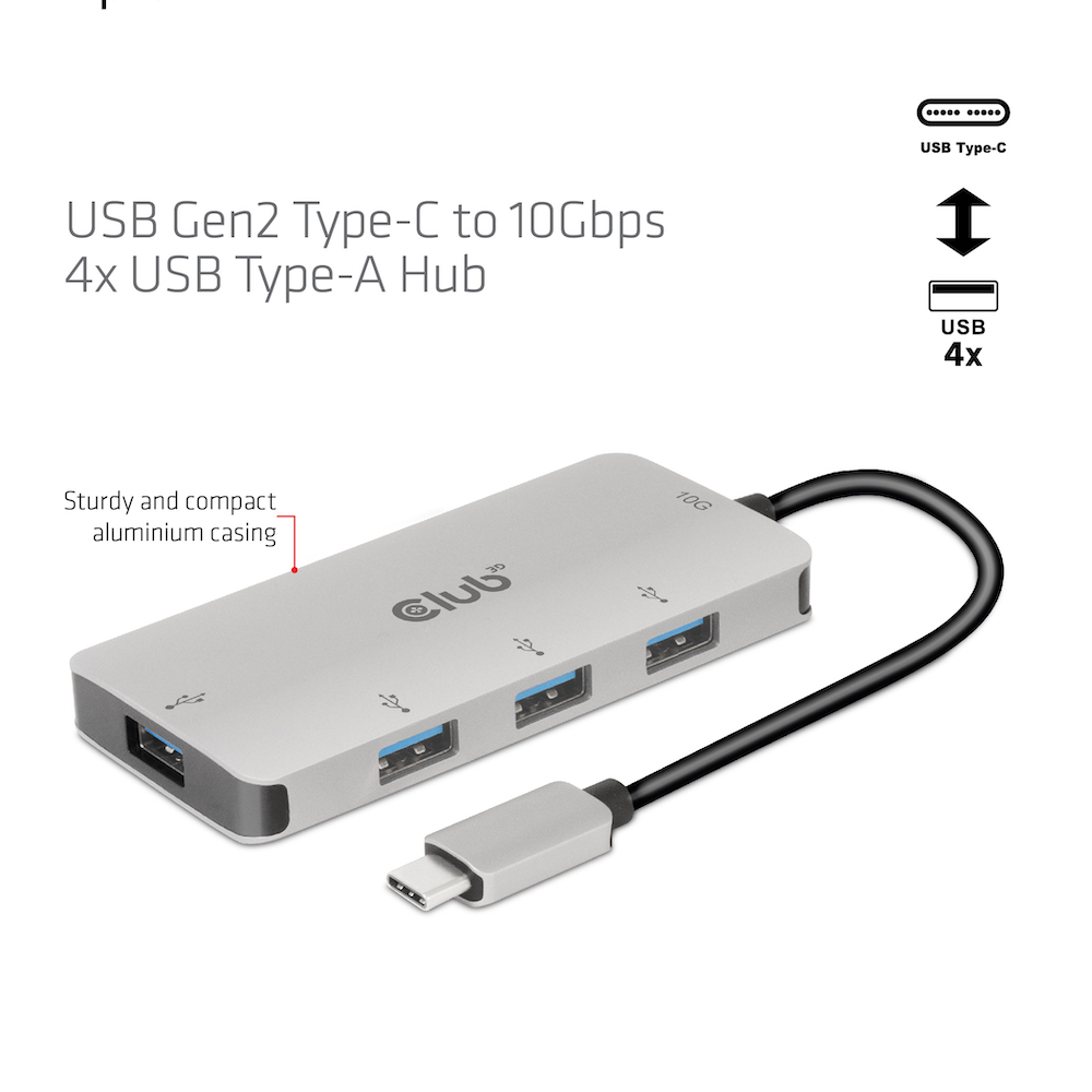 Club 3D USB-C auf USB-A Hub