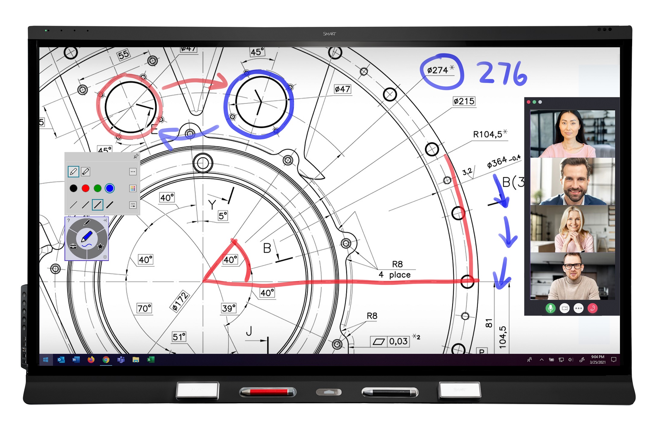 SMART Board 6265S-V3-PW Set