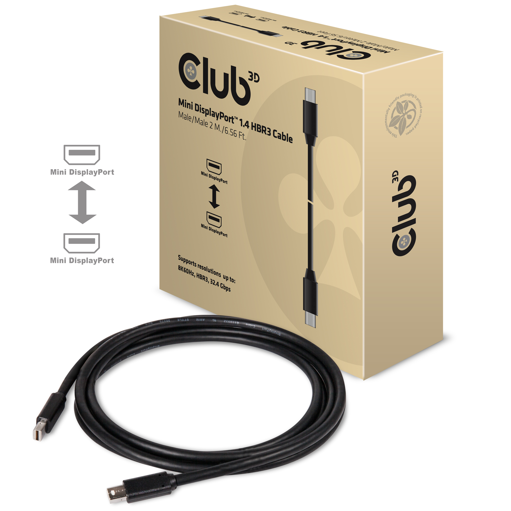 Club 3D MiniDisplayPort auf DisplayPort 1.4