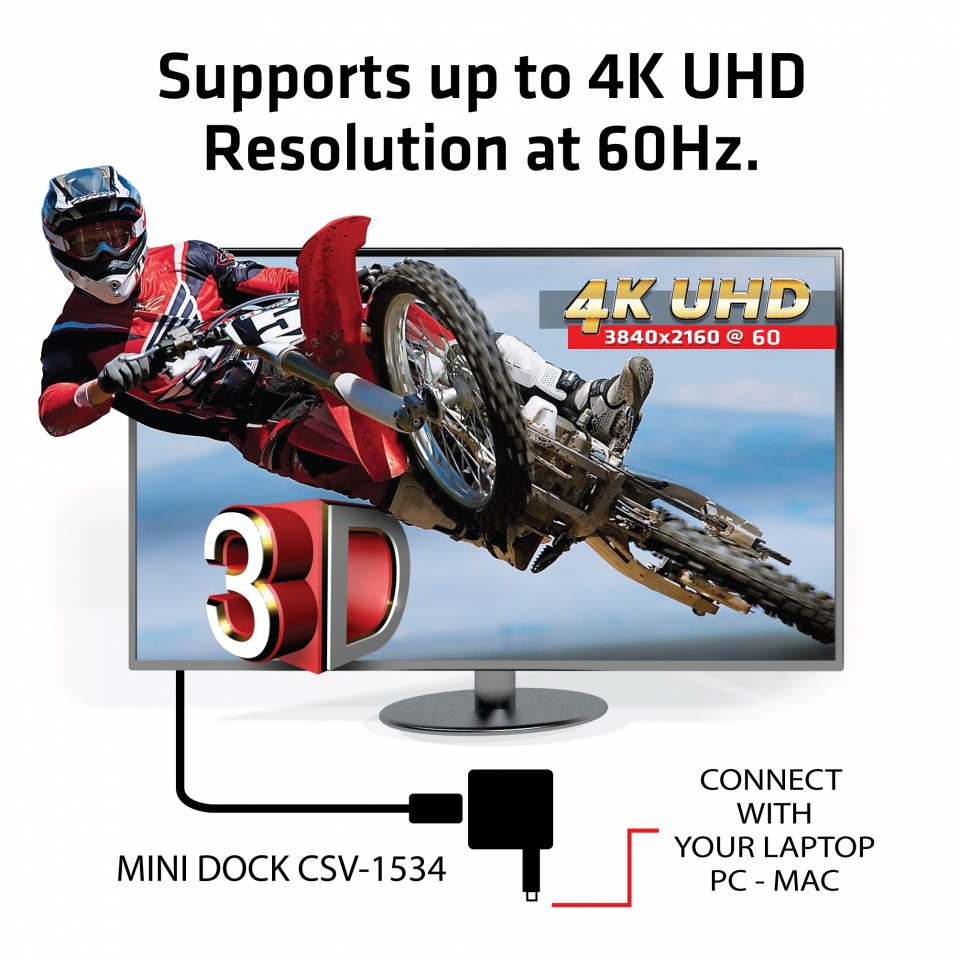 Club 3D USB Typ-C auf HDMI+USB Mini Dock