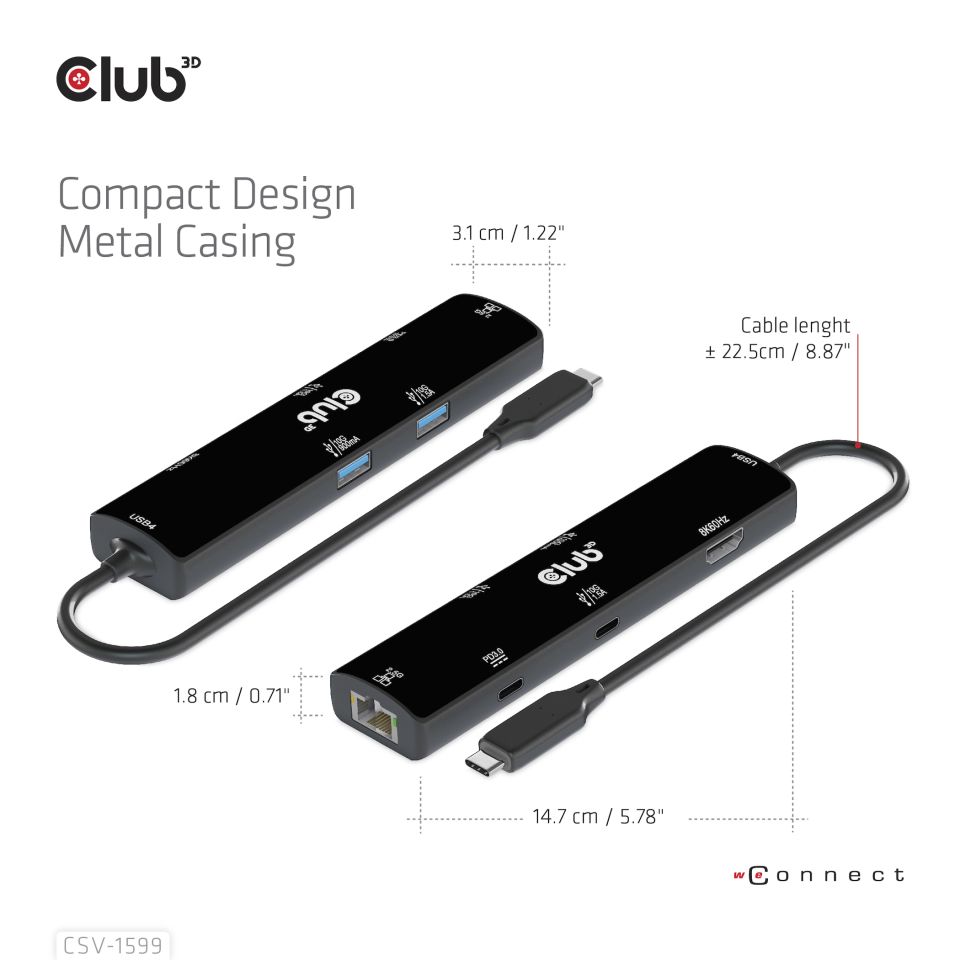 Club 3D 6-in-1 Hub - Dockingstation