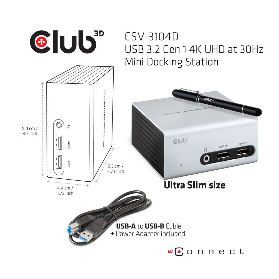 Club 3D Mini USB Docking Station 3.0 4K