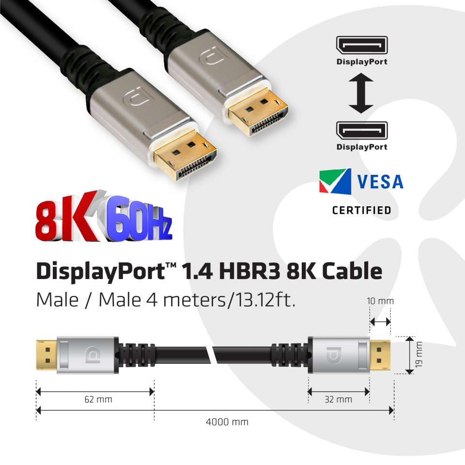 Club 3D DisplayPort auf DisplayPort (M) Kabel - 4m