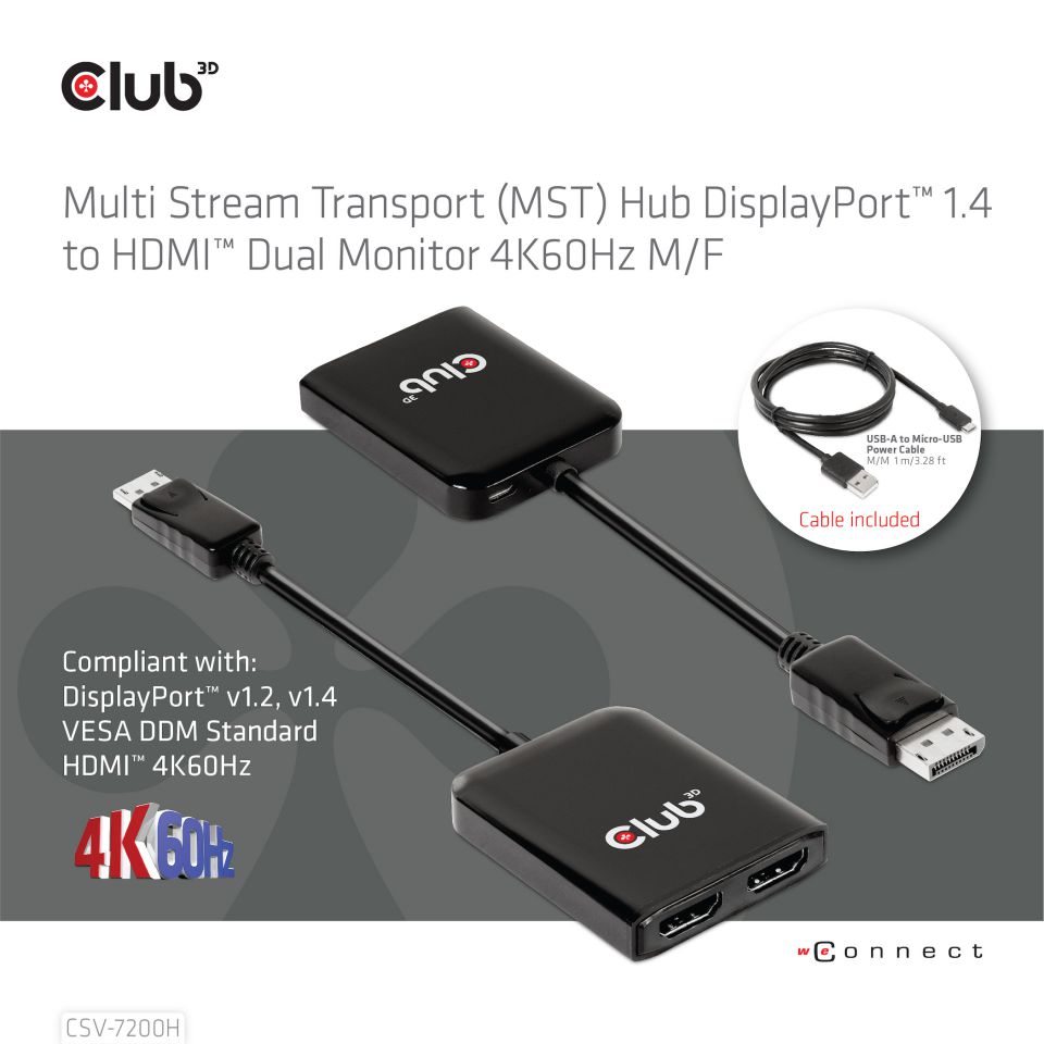Club 3D MST Hub HDMI Dual