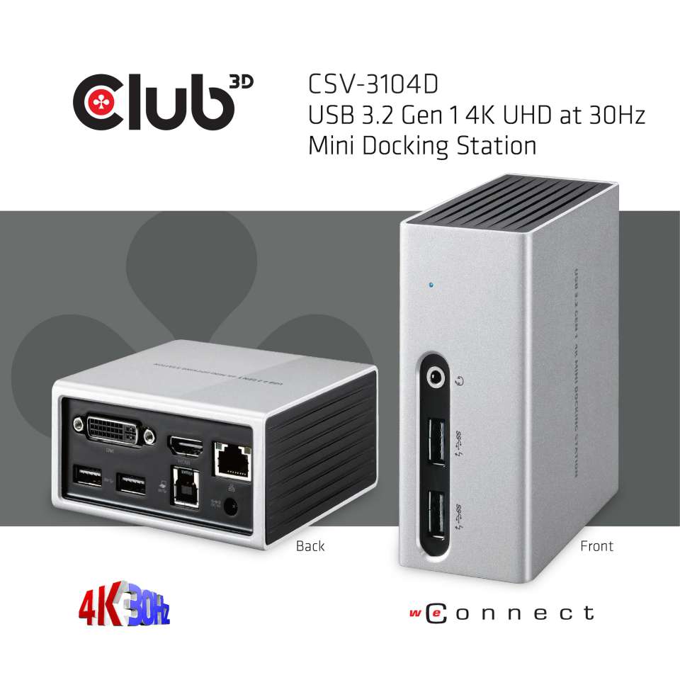 Club 3D Mini USB Docking Station 3.0 4K