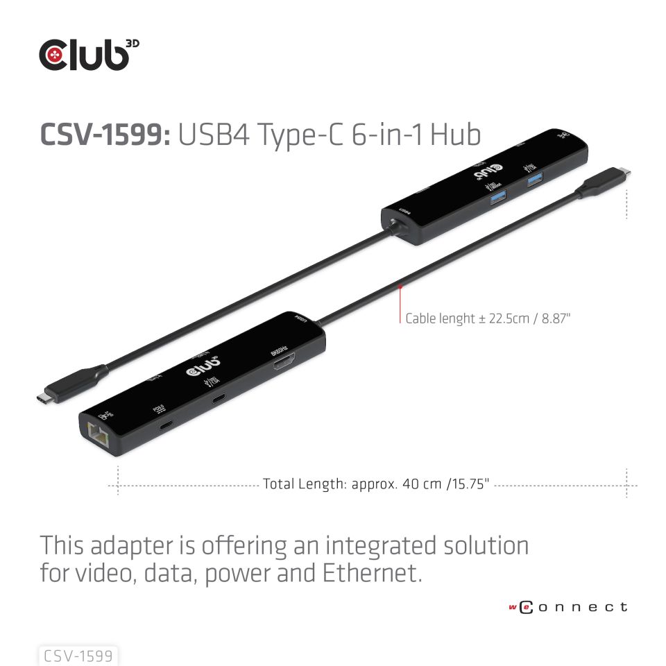 Club 3D 6-in-1 Hub - Dockingstation
