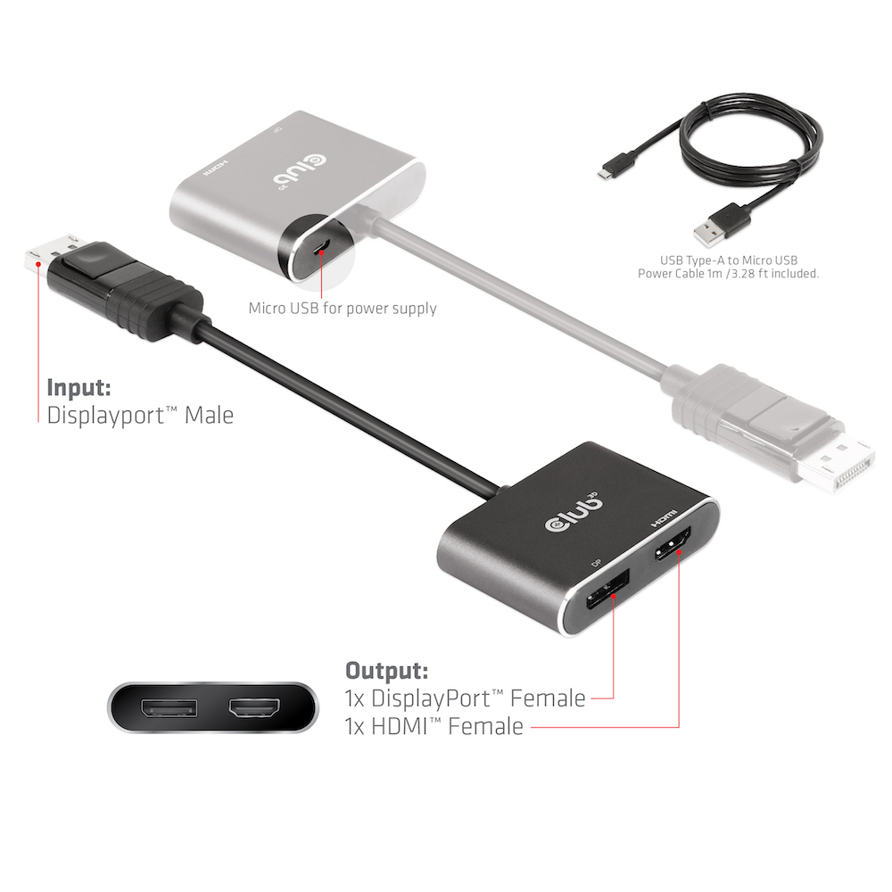 Club 3D MST Hub DisplayPort