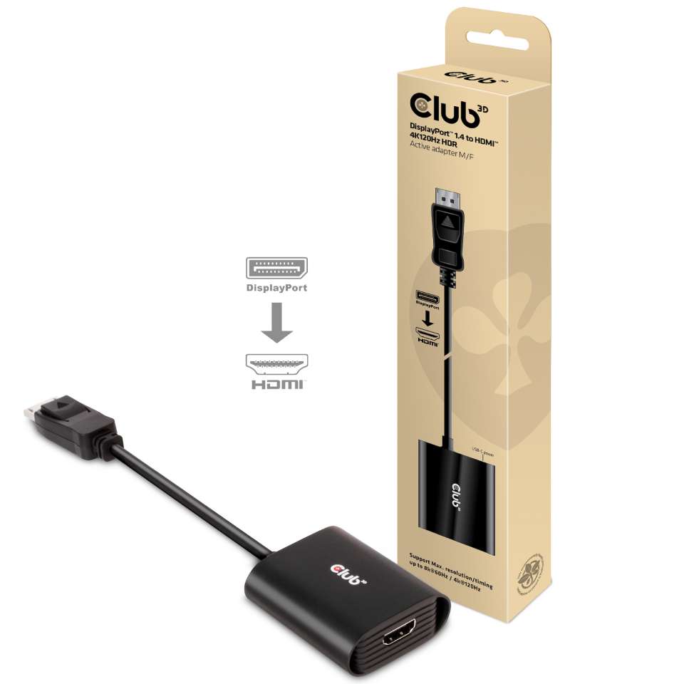 Club 3D DisplayPort 1.4 auf HDMI Adapter