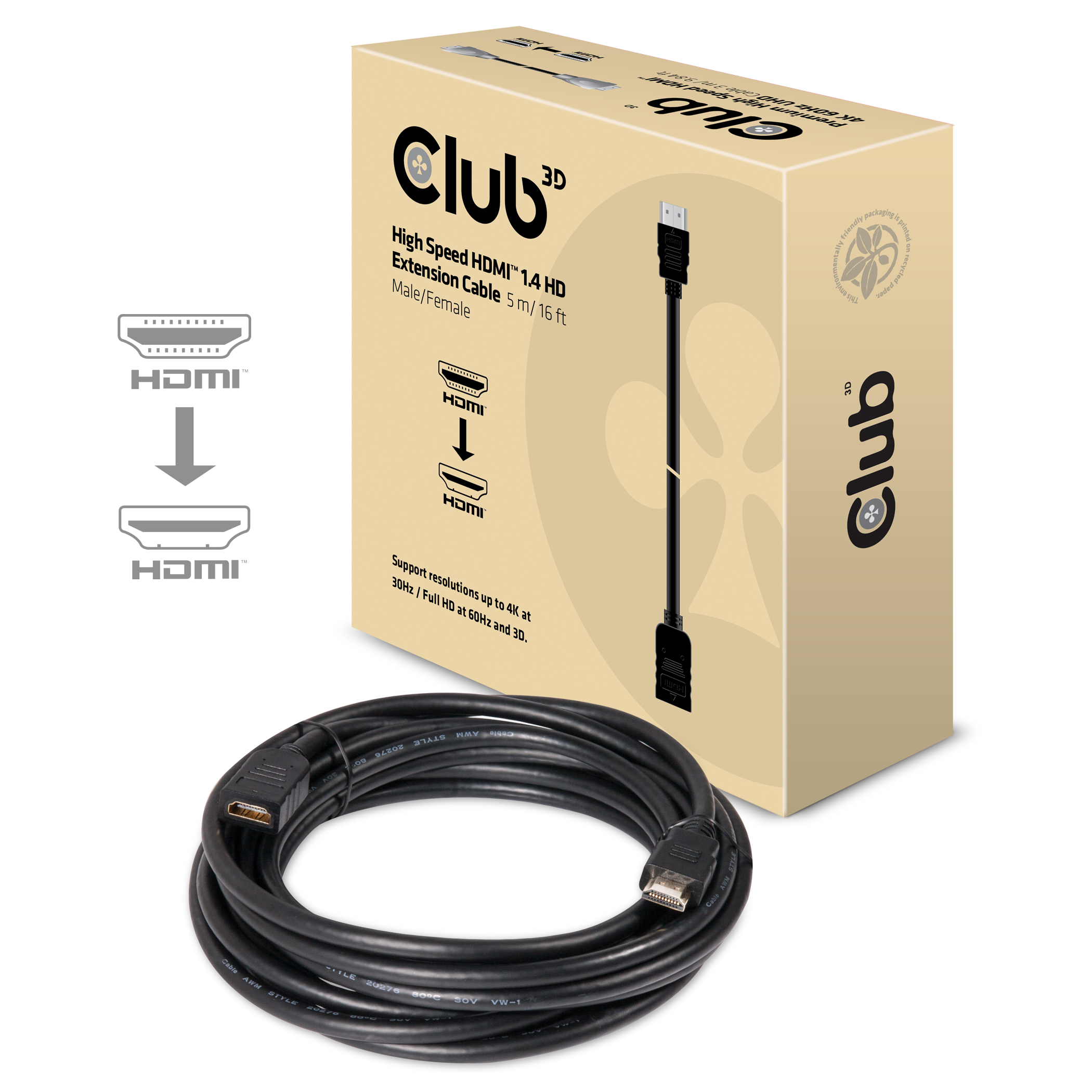 Club 3D HDMI-Verlängerungskabel - 5 m