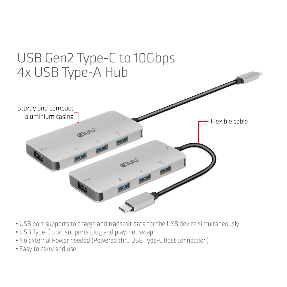 Club 3D USB-C auf USB-A Hub