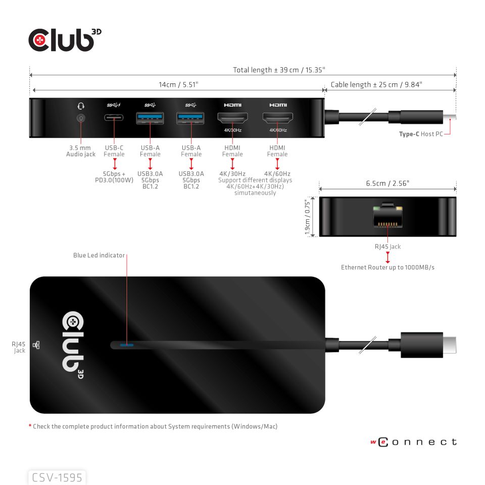 Club 3D USB-C Dockingstation