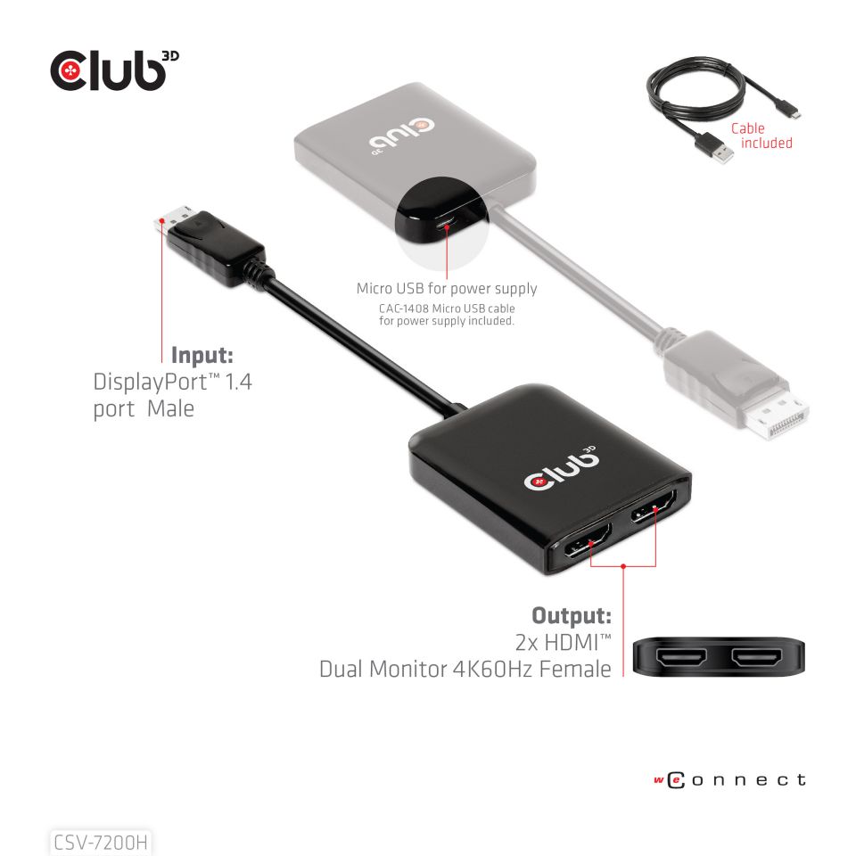 Club 3D MST Hub HDMI Dual