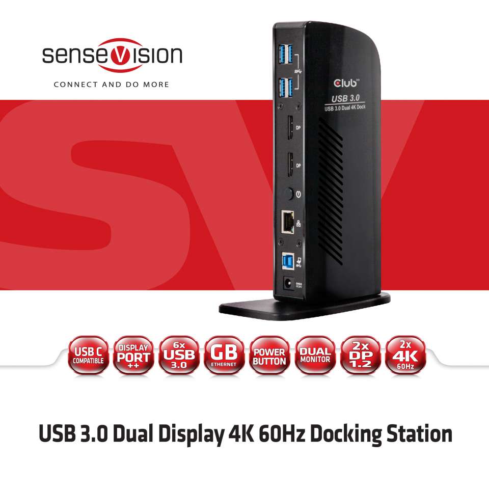 Club 3D SenseVision USB Docking Station
