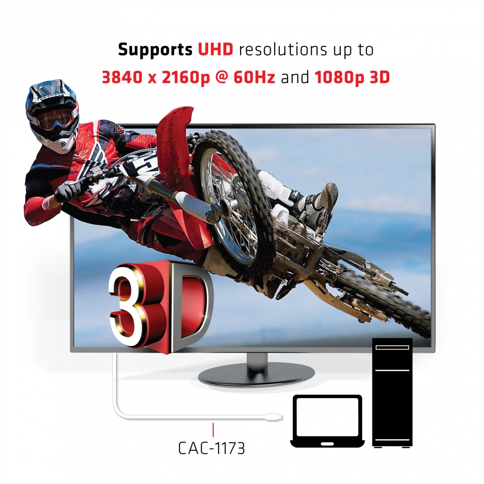 Club 3D MiniDisplayPort Kabel auf HDMI Adapter - 3 m